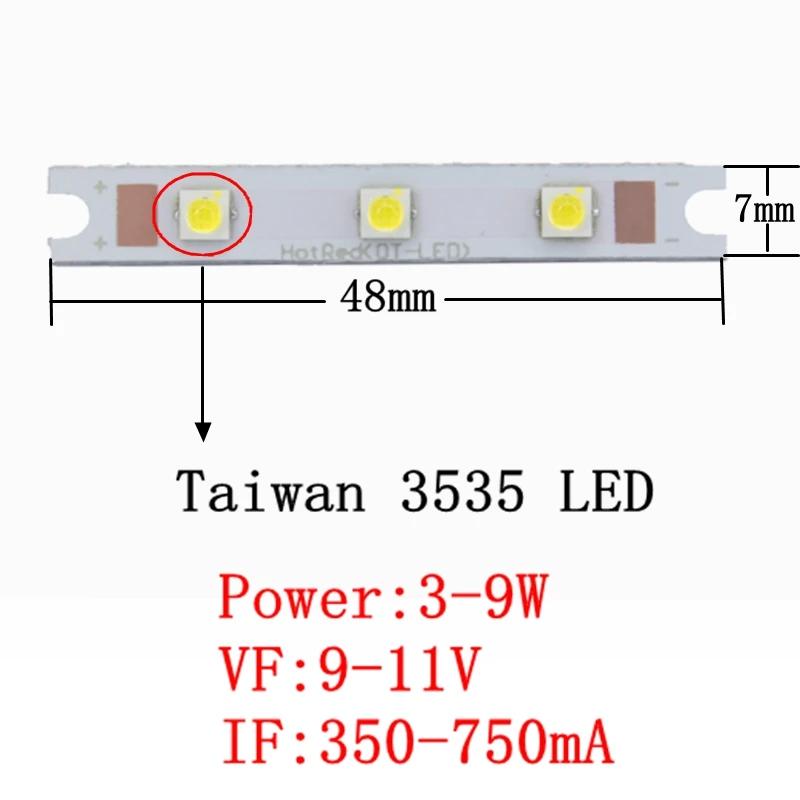 10pcs 3W-9W 3535 簢 COB Ʈ LED  Ĩ º, 48x7mm COB    ̺  ڵ  DIY